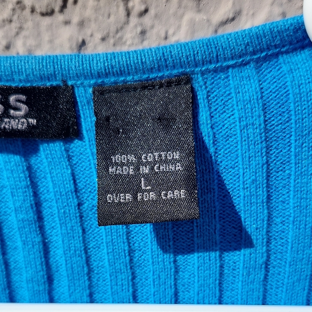Express Vibrant Blue Knit Top - Picture 4 of 5